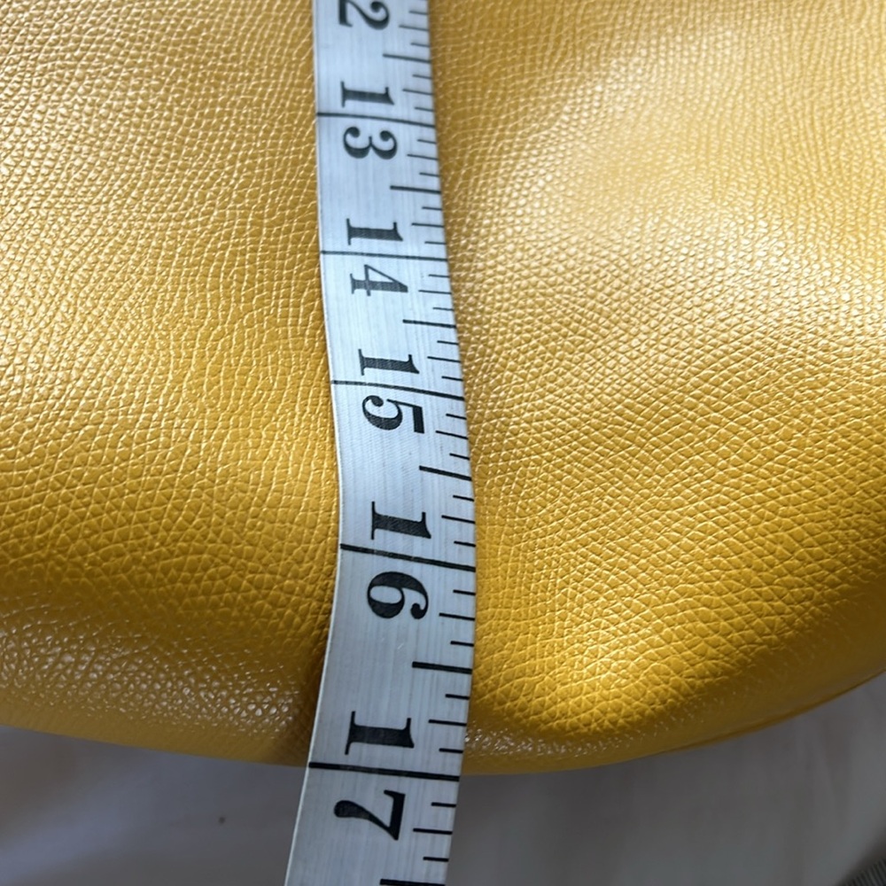 Saks Fifth Avenue Yellow Tote Bag | Large Structured Shoulder Handbag - Picture 14 of 16